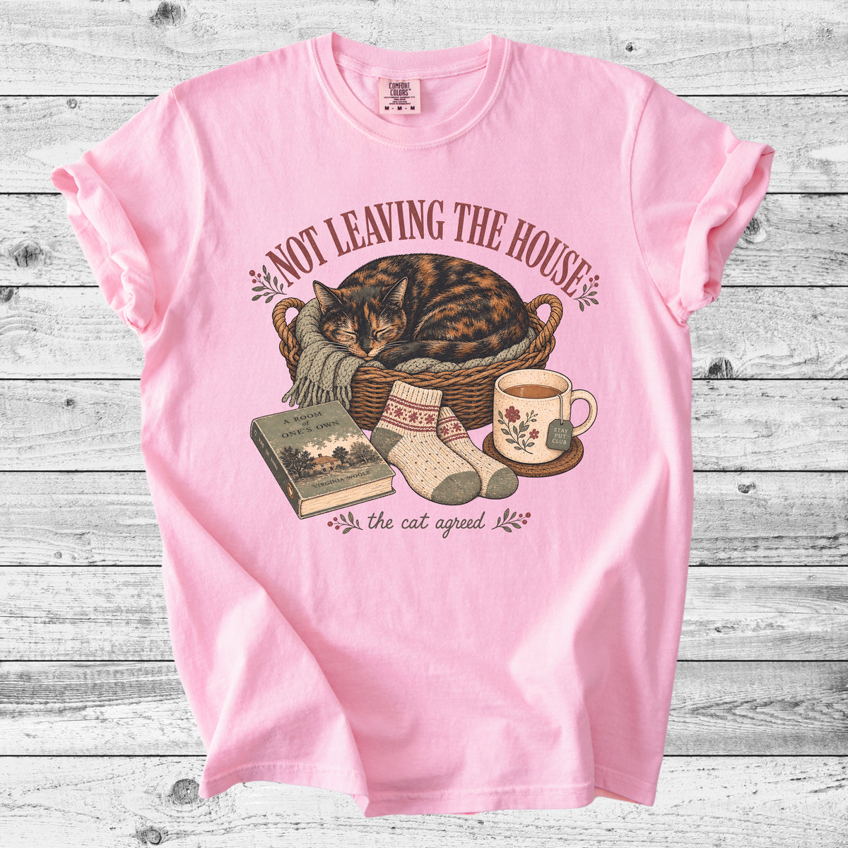 Not Leaving The House Cat T-Shirt | Introvert Cat Mom Gift