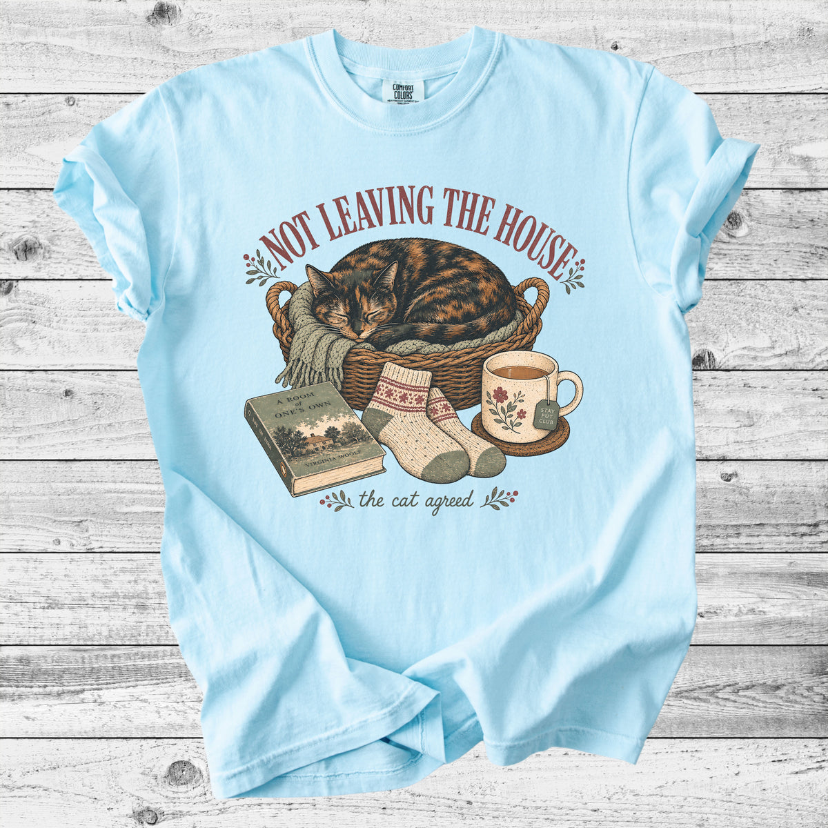 Not Leaving The House Cat T-Shirt | Introvert Cat Mom Gift