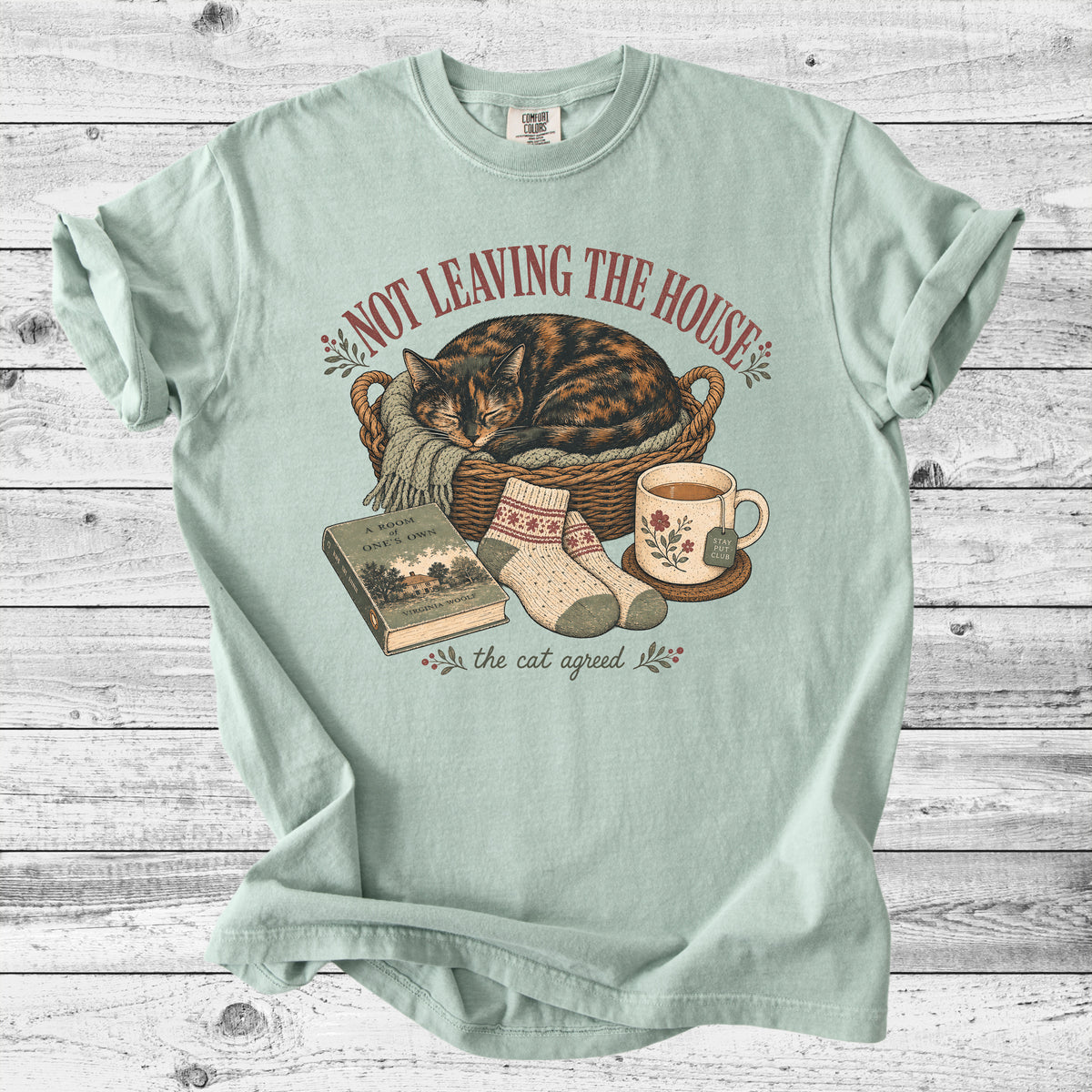Not Leaving The House Cat T-Shirt | Introvert Cat Mom Gift