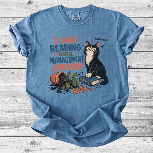 Cat Knocked Over My Book T-Shirt | Funny Bookish Cat Mom Gift