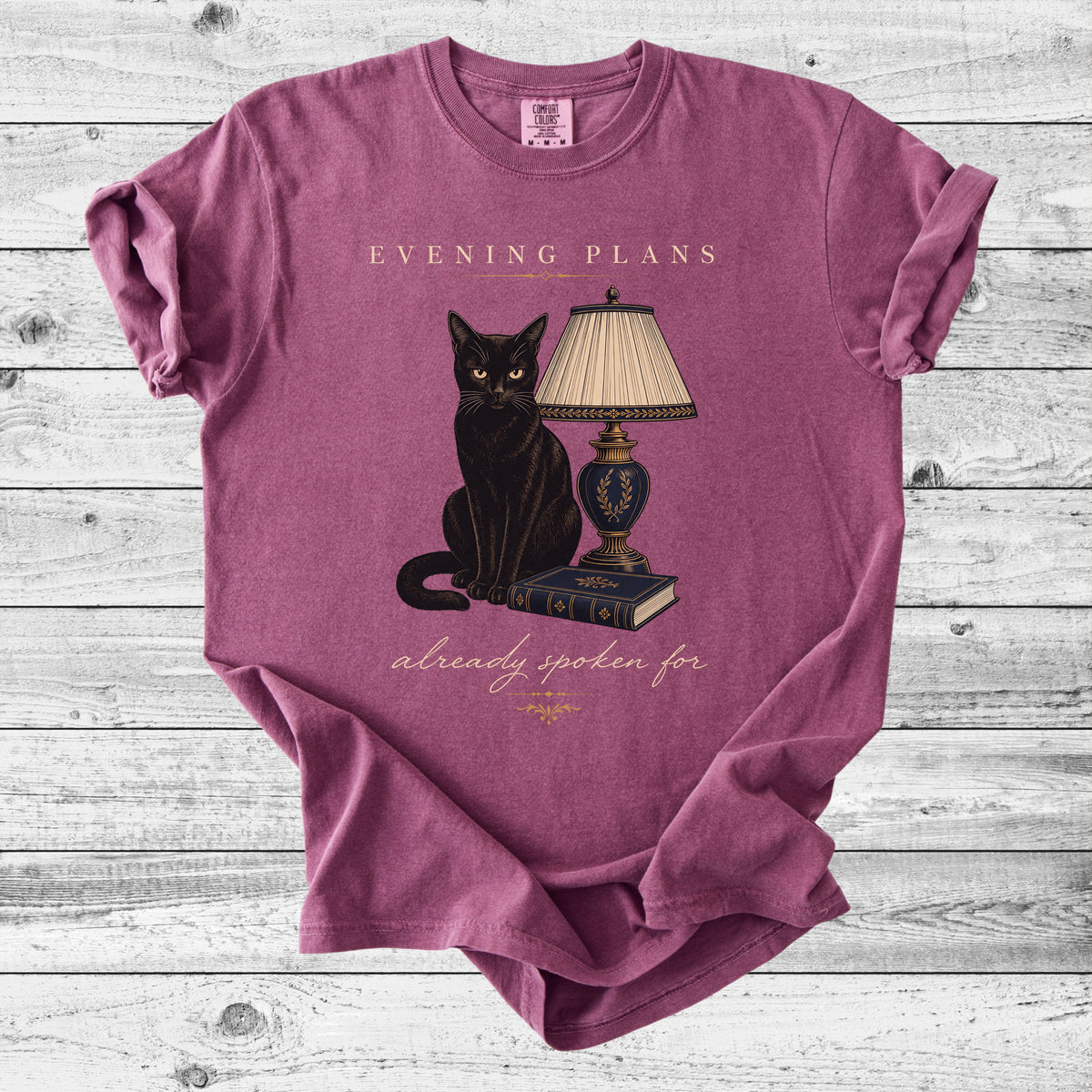 Evening Plans Already Spoken For Cat T-Shirt | Cozy Cat Lover Gift