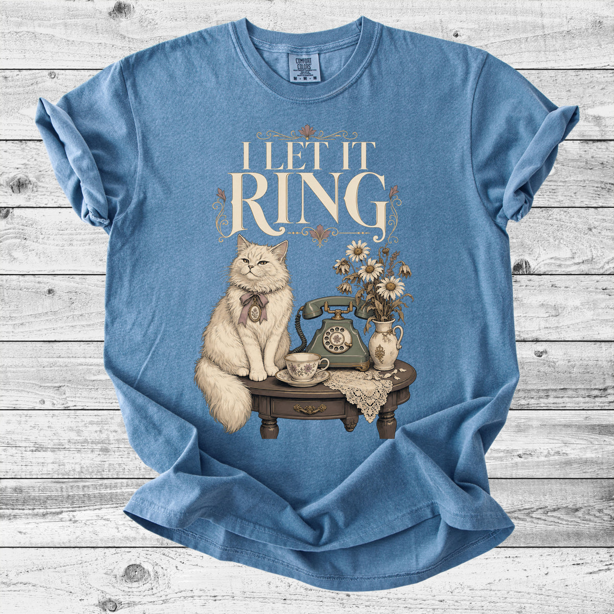 Let It Ring Retro Cat T-Shirt | Cute Introvert Cat Lover Gift