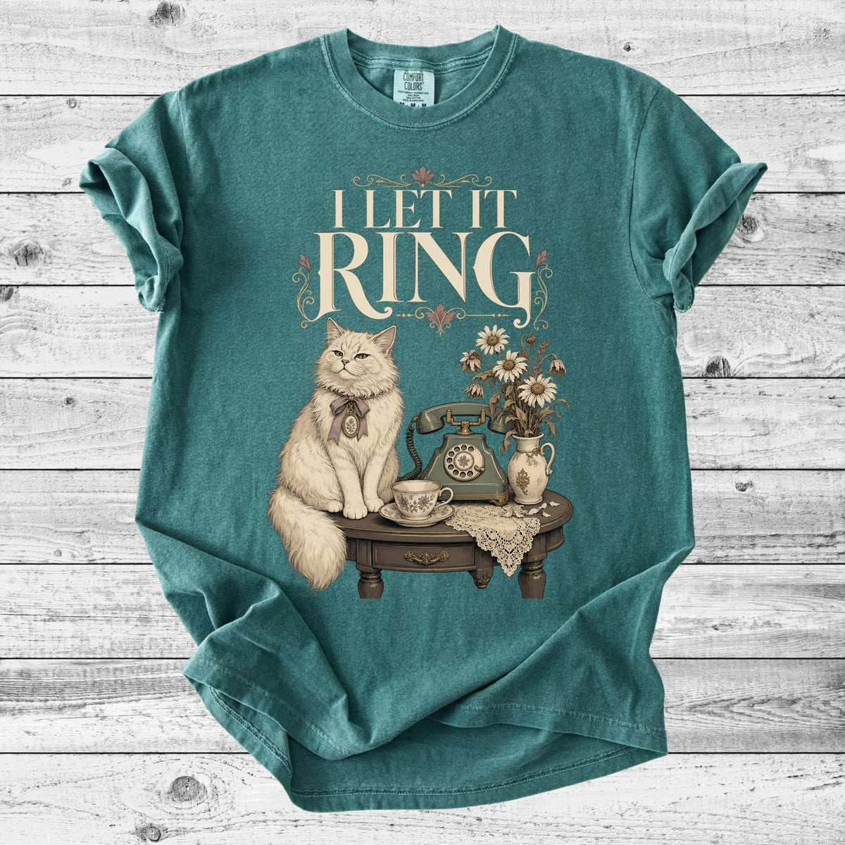 Let It Ring Retro Cat T-Shirt | Cute Introvert Cat Lover Gift