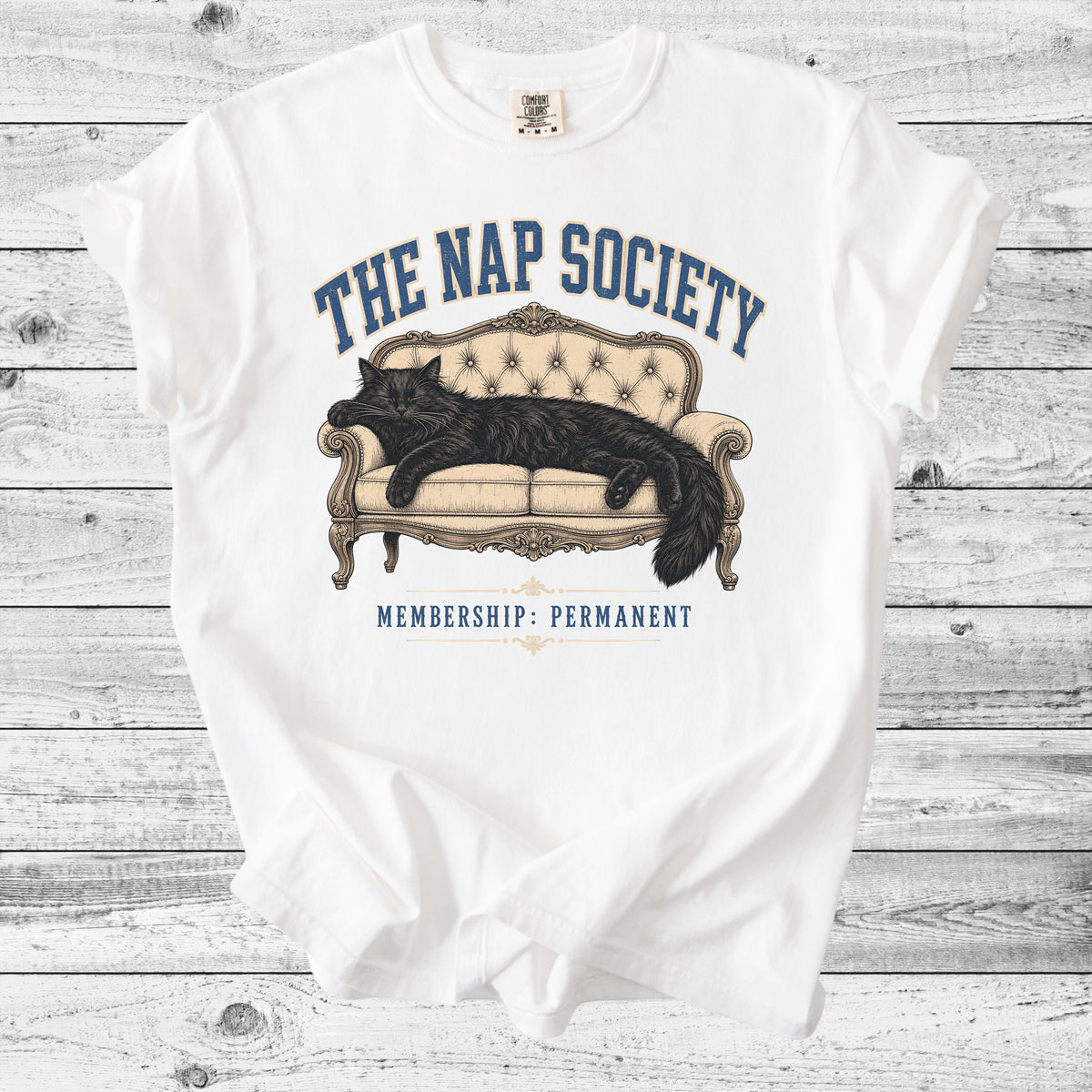 The Nap Society T-Shirt | Funny Cat Lover Gift for Naptime Fans