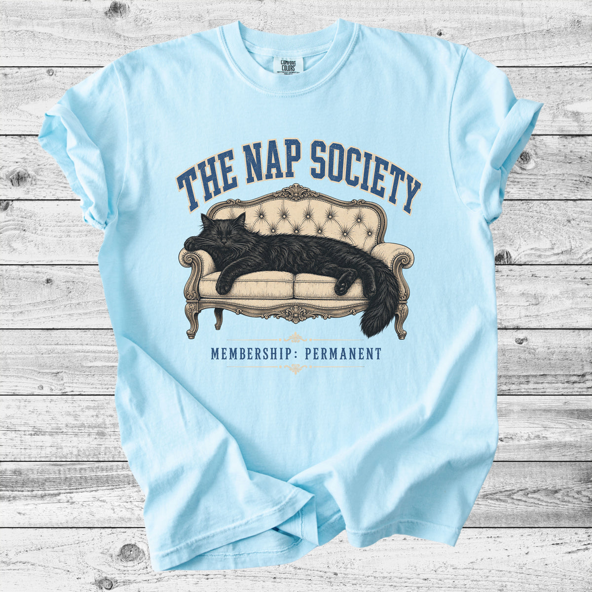The Nap Society T-Shirt | Funny Cat Lover Gift for Naptime Fans