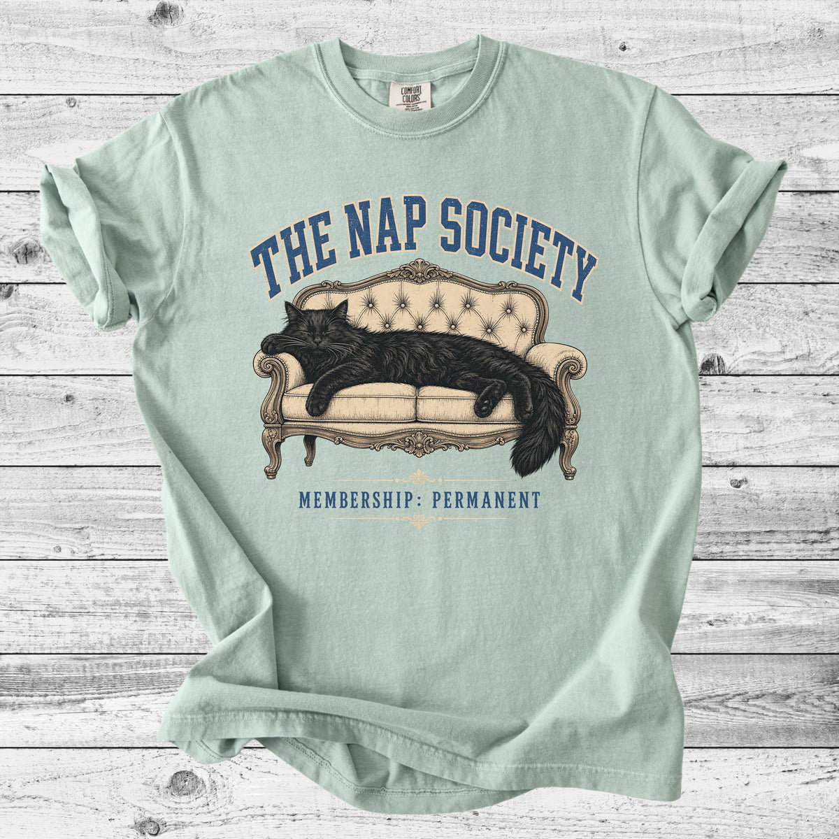 The Nap Society T-Shirt | Funny Cat Lover Gift for Naptime Fans