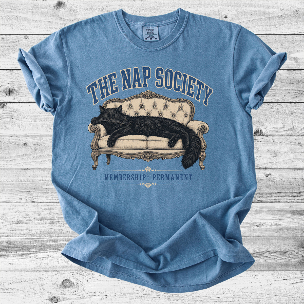The Nap Society T-Shirt | Funny Cat Lover Gift for Naptime Fans