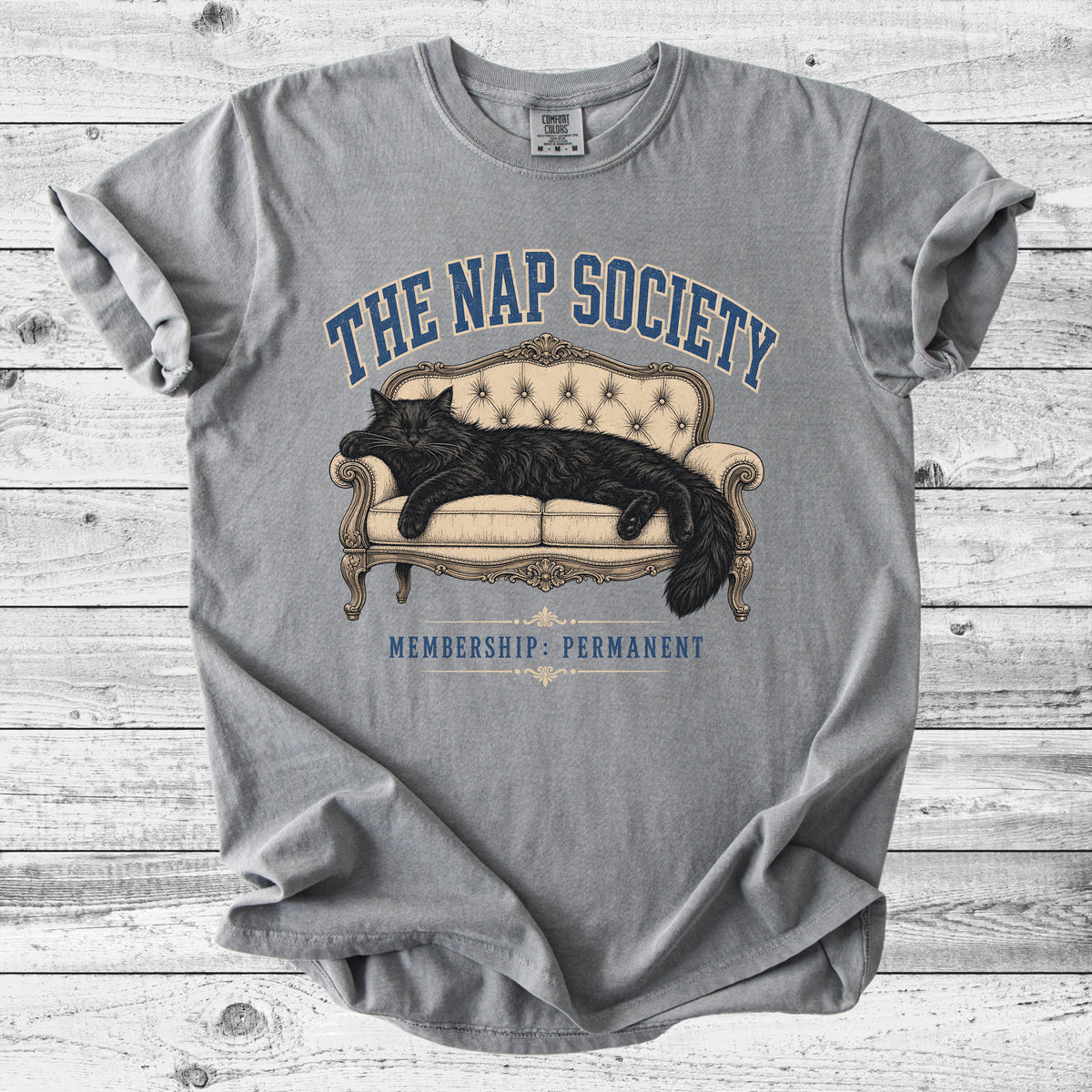 The Nap Society T-Shirt | Funny Cat Lover Gift for Naptime Fans