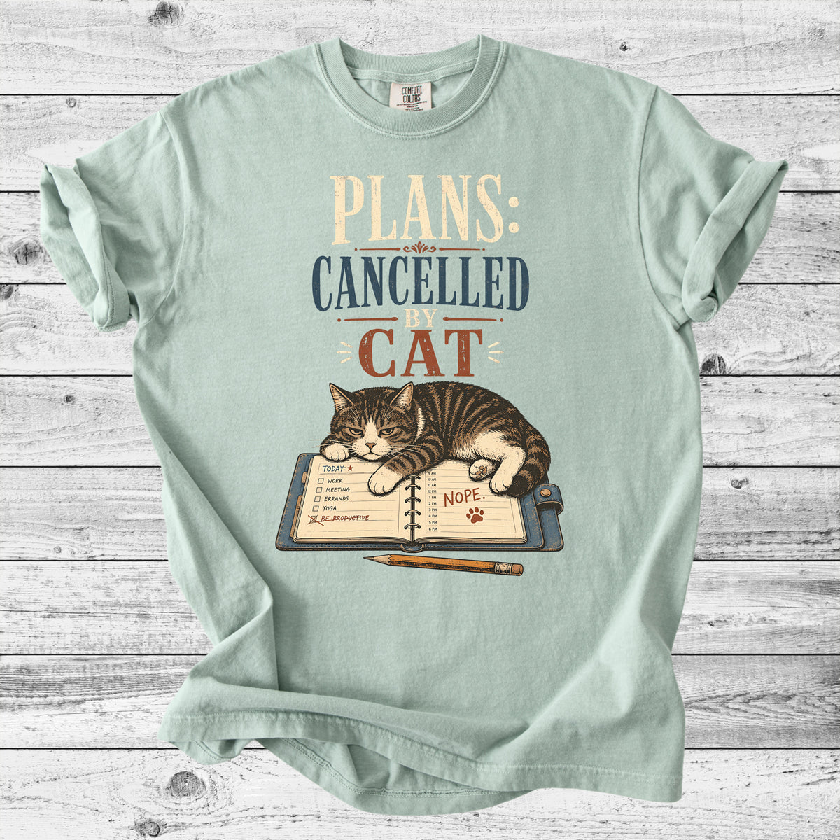 Plans Cancelled By Cat T-Shirt | Funny Introvert Cat Gift
