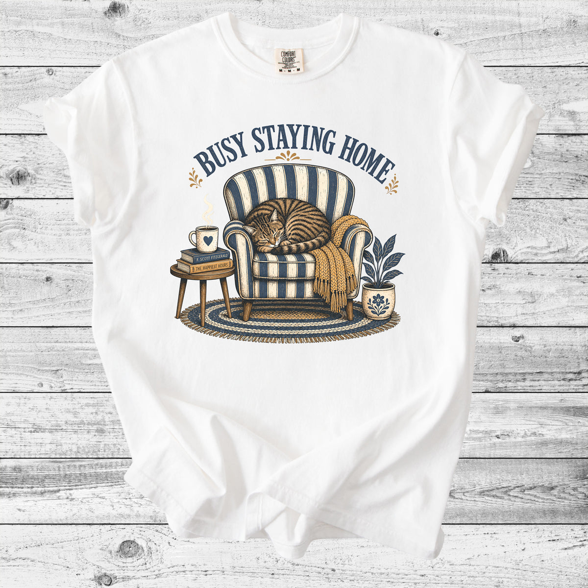 Busy Staying Home T-Shirt | Introvert Cat Mom Gift
