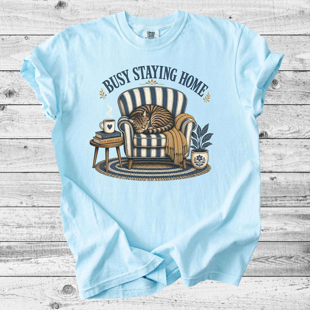 Busy Staying Home T-Shirt | Introvert Cat Mom Gift