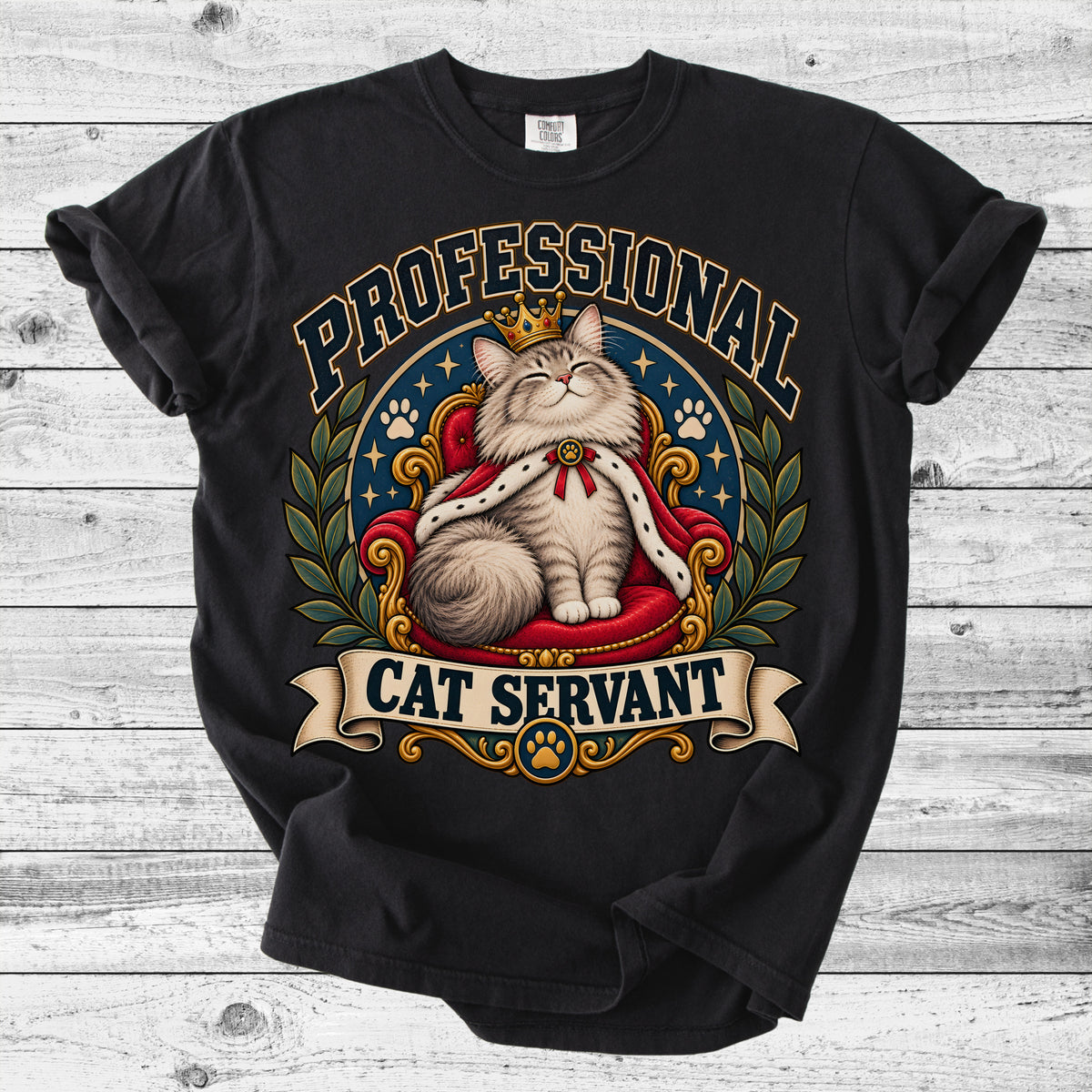 Professional Cat Servant T-Shirt | Funny Cat Mom Gift
