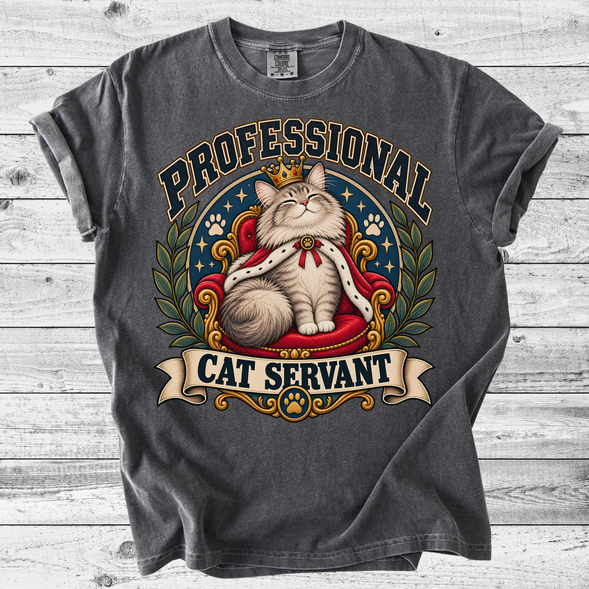 Professional Cat Servant T-Shirt | Funny Cat Mom Gift