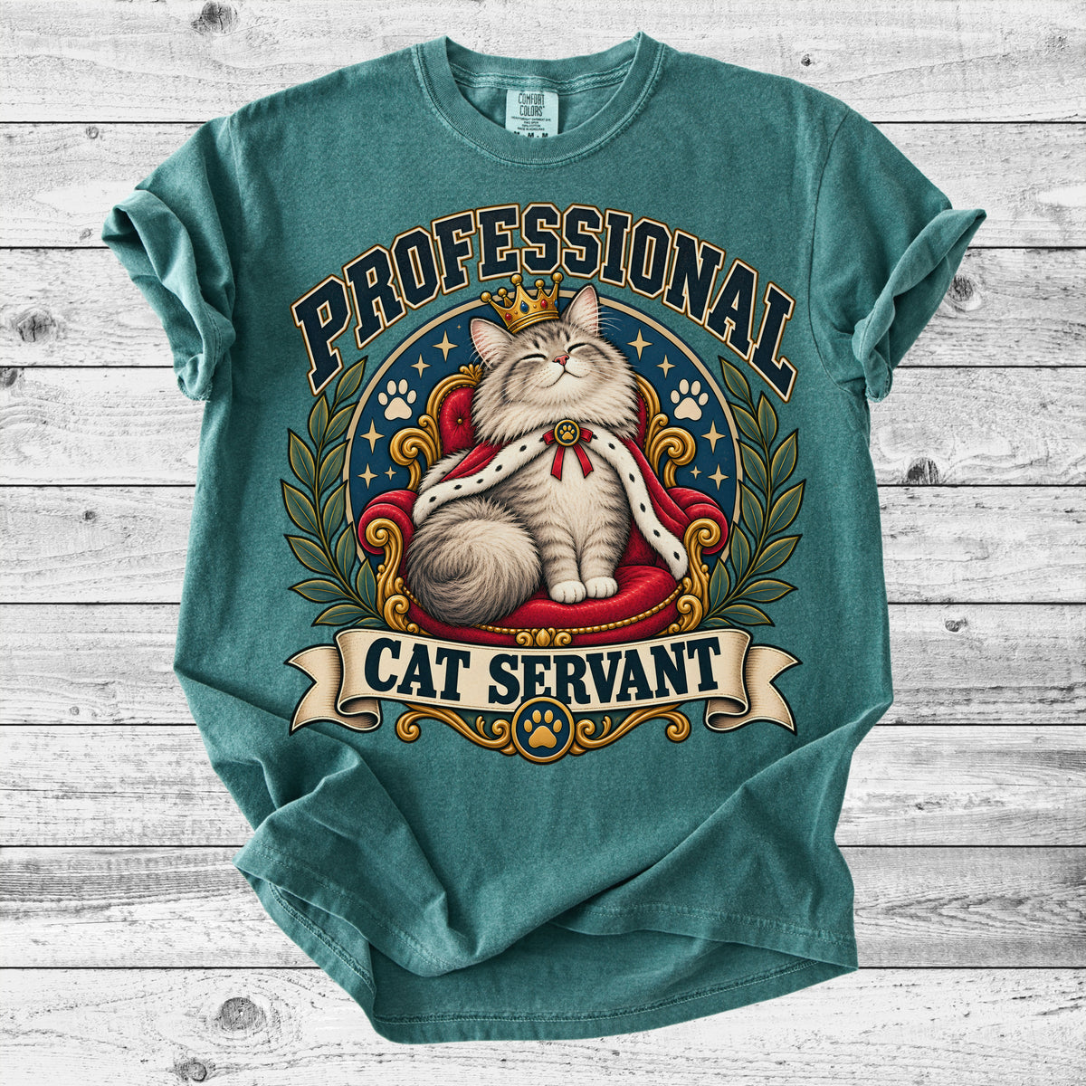 Professional Cat Servant T-Shirt | Funny Cat Mom Gift