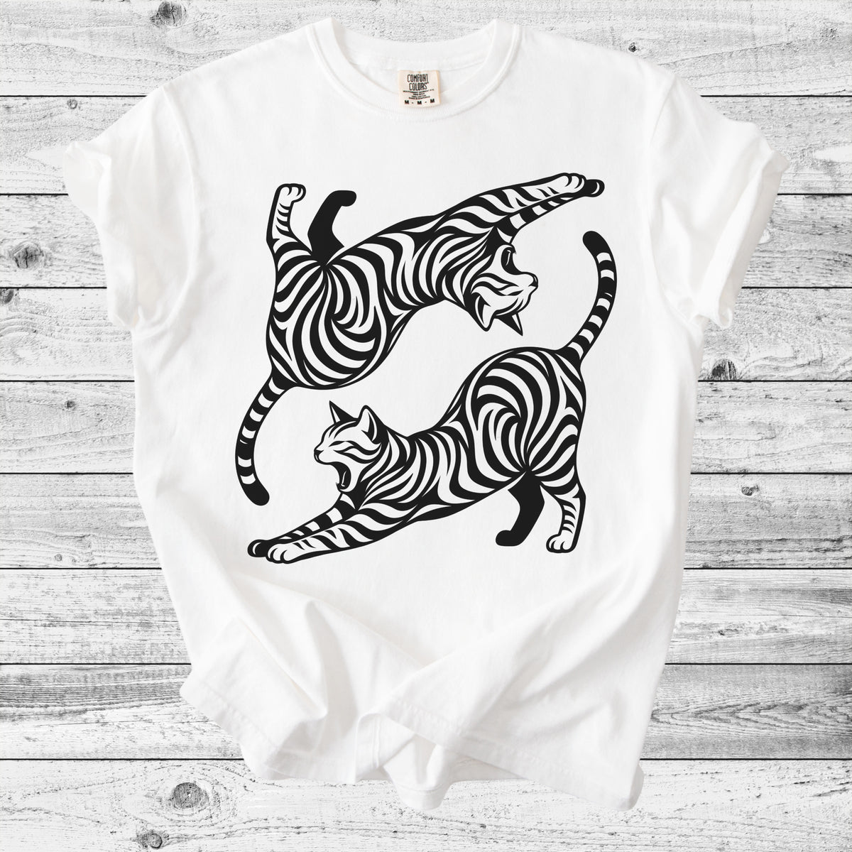 Artistic Cat Art T-Shirt | Unique Cat Mom Gift