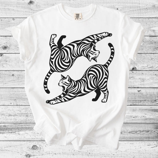 Artistic Cat Art T-Shirt | Unique Cat Mom Gift