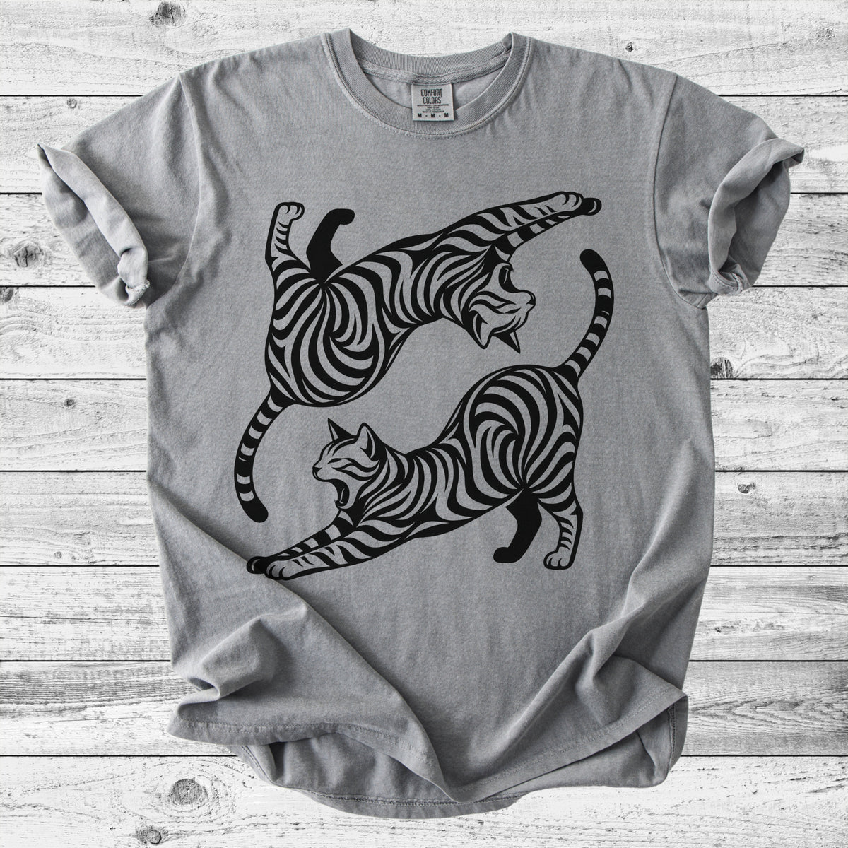 Artistic Cat Art T-Shirt | Unique Cat Mom Gift