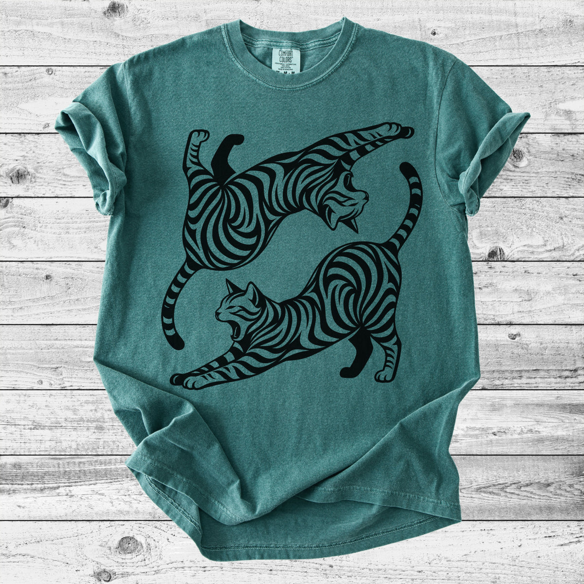Artistic Cat Art T-Shirt | Unique Cat Mom Gift
