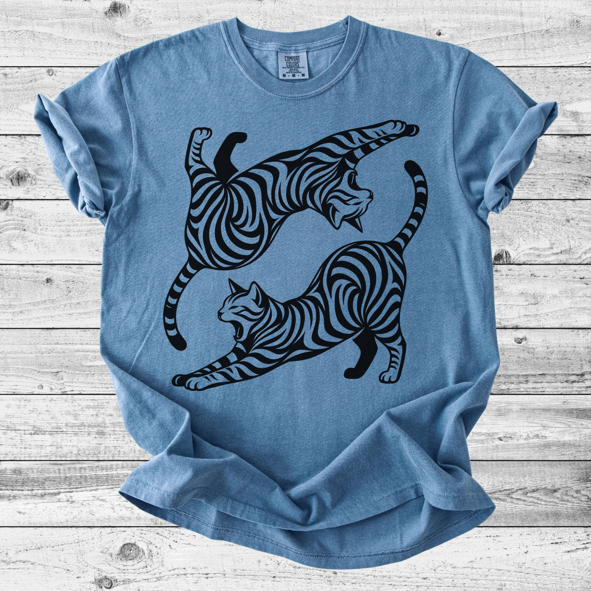 Artistic Cat Art T-Shirt | Unique Cat Mom Gift