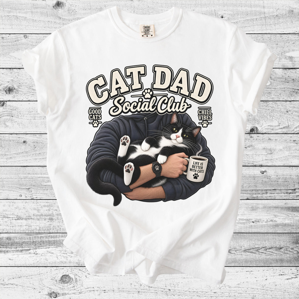 Cat Dad T-Shirt | Funny Cat Lover Gift for Him