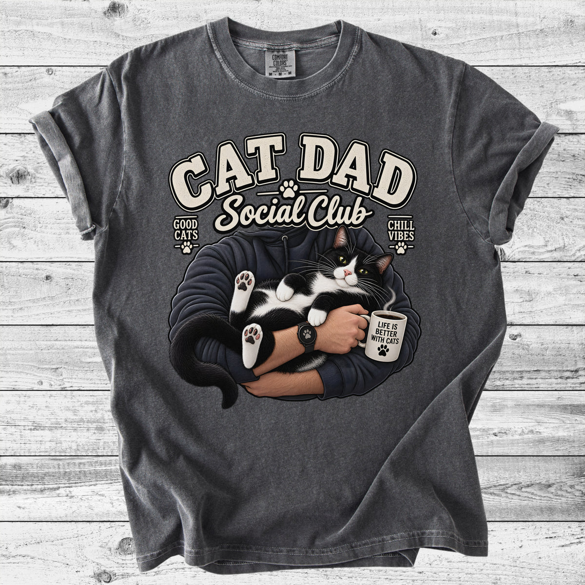 Cat Dad T-Shirt | Funny Cat Lover Gift for Him