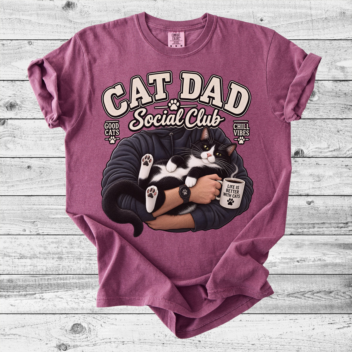 Cat Dad T-Shirt | Funny Cat Lover Gift for Him