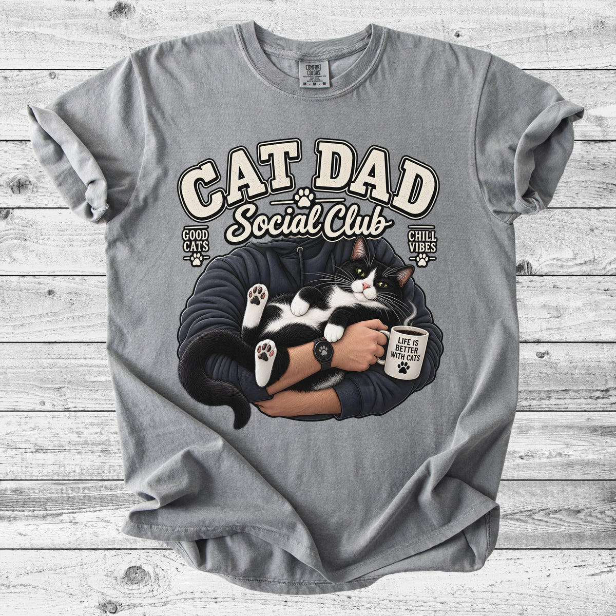 Cat Dad T-Shirt | Funny Cat Lover Gift for Him