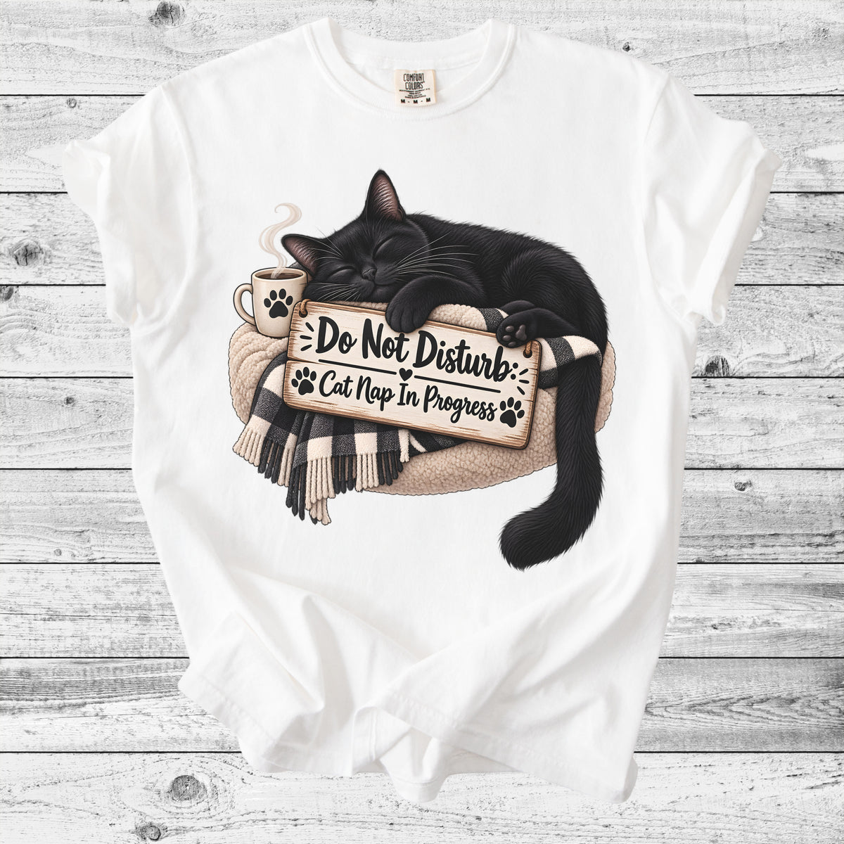 Do Not Disturb: Cat Nap In Progress T-Shirt | Funny Cat Mom Gift