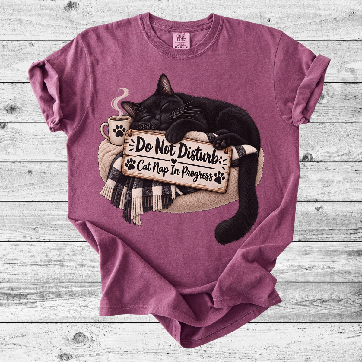 Do Not Disturb: Cat Nap In Progress T-Shirt | Funny Cat Mom Gift