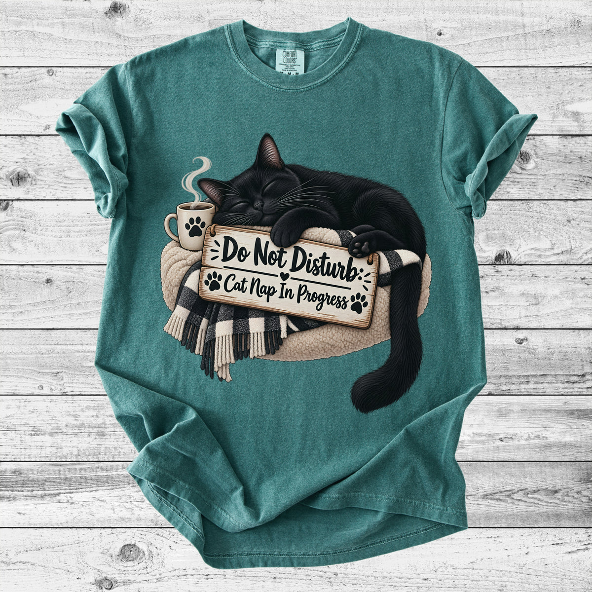 Do Not Disturb: Cat Nap In Progress T-Shirt | Funny Cat Mom Gift