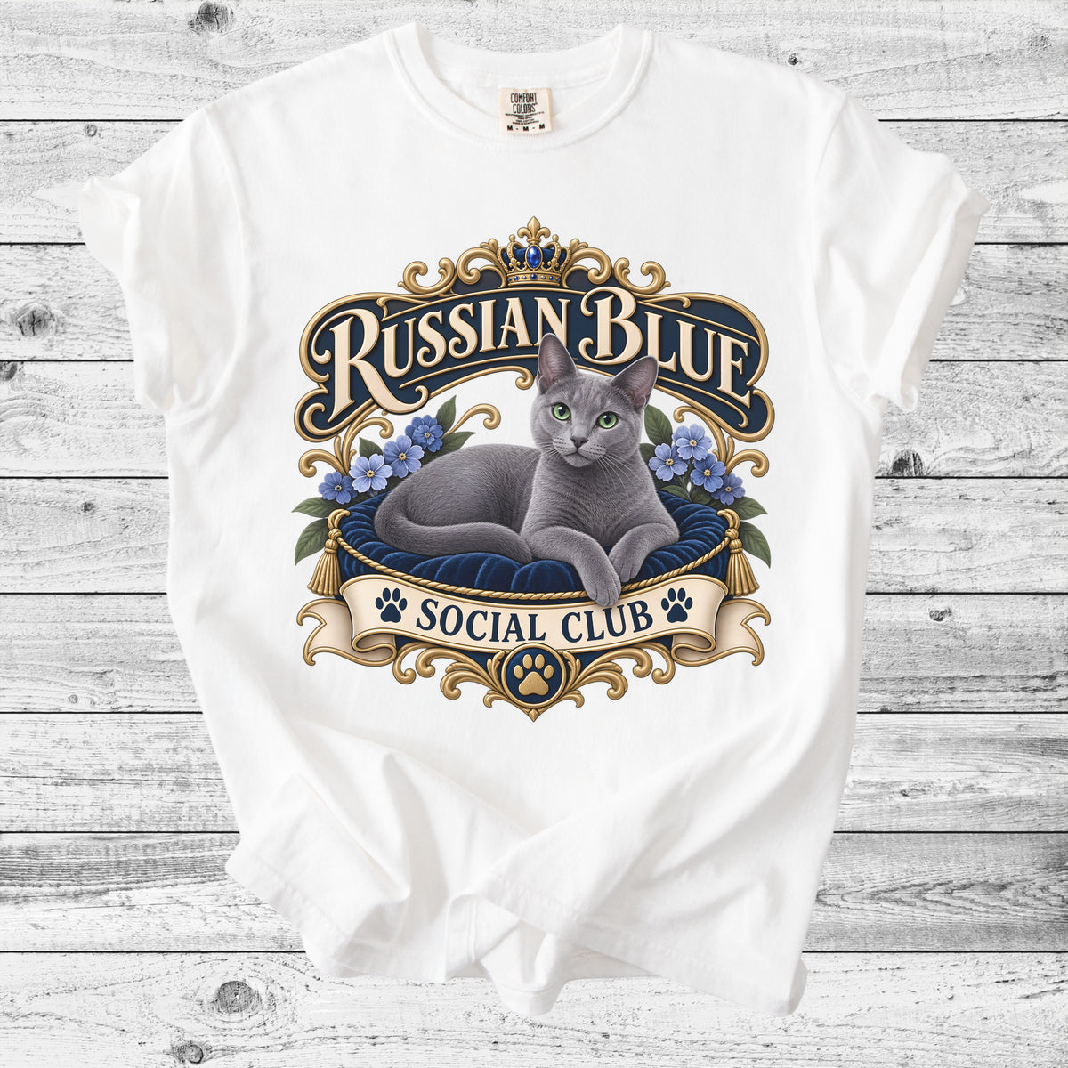 Russian Blue Cat T-Shirt | Cute Russian Blue Mom Gift