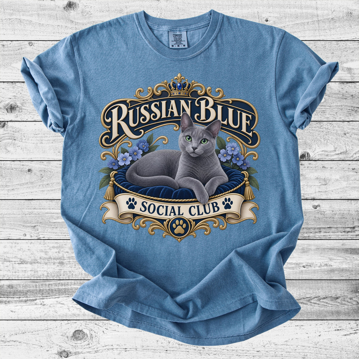 Russian Blue Cat T-Shirt | Cute Russian Blue Mom Gift
