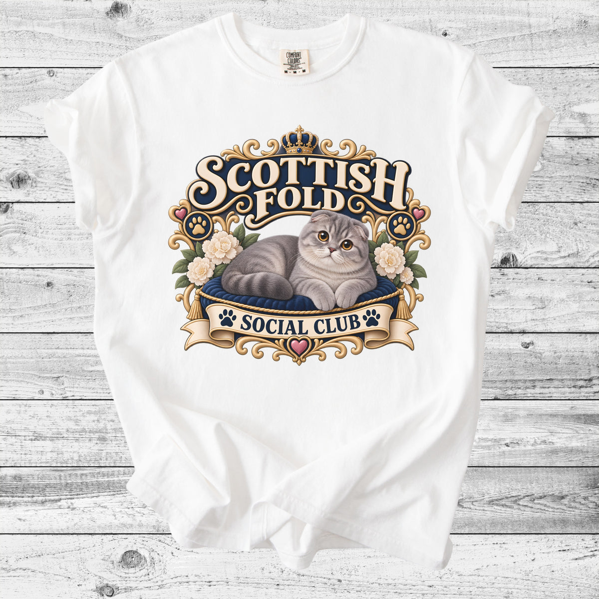 Scottish Fold Cat T-Shirt | Cute Fold Mom Gift