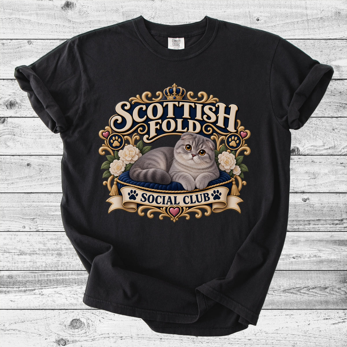 Scottish Fold Cat T-Shirt | Cute Fold Mom Gift