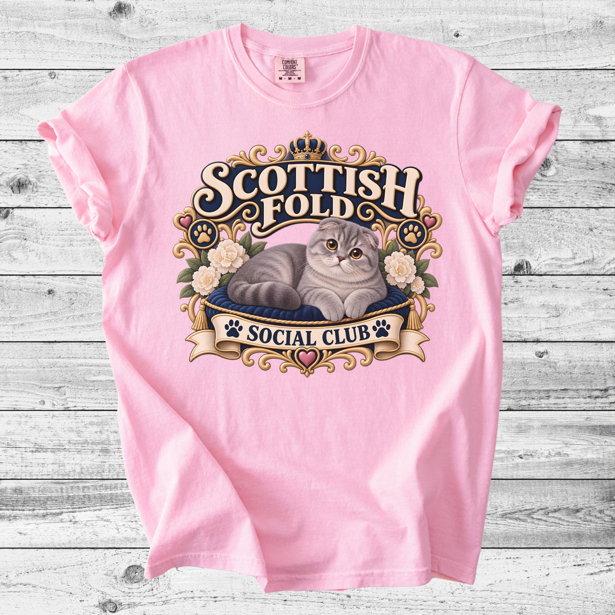 Scottish Fold Cat T-Shirt | Cute Fold Mom Gift