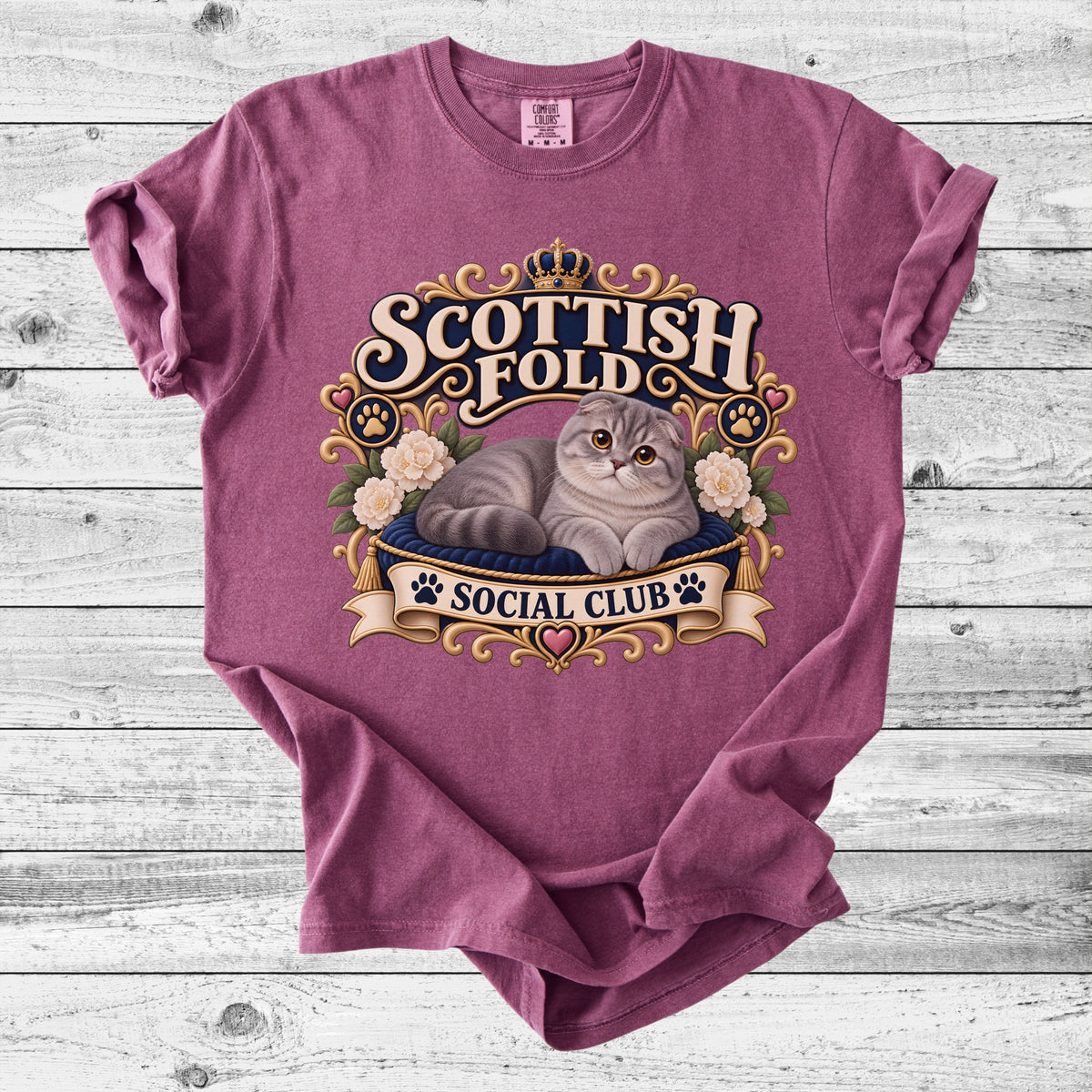 Scottish Fold Cat T-Shirt | Cute Fold Mom Gift