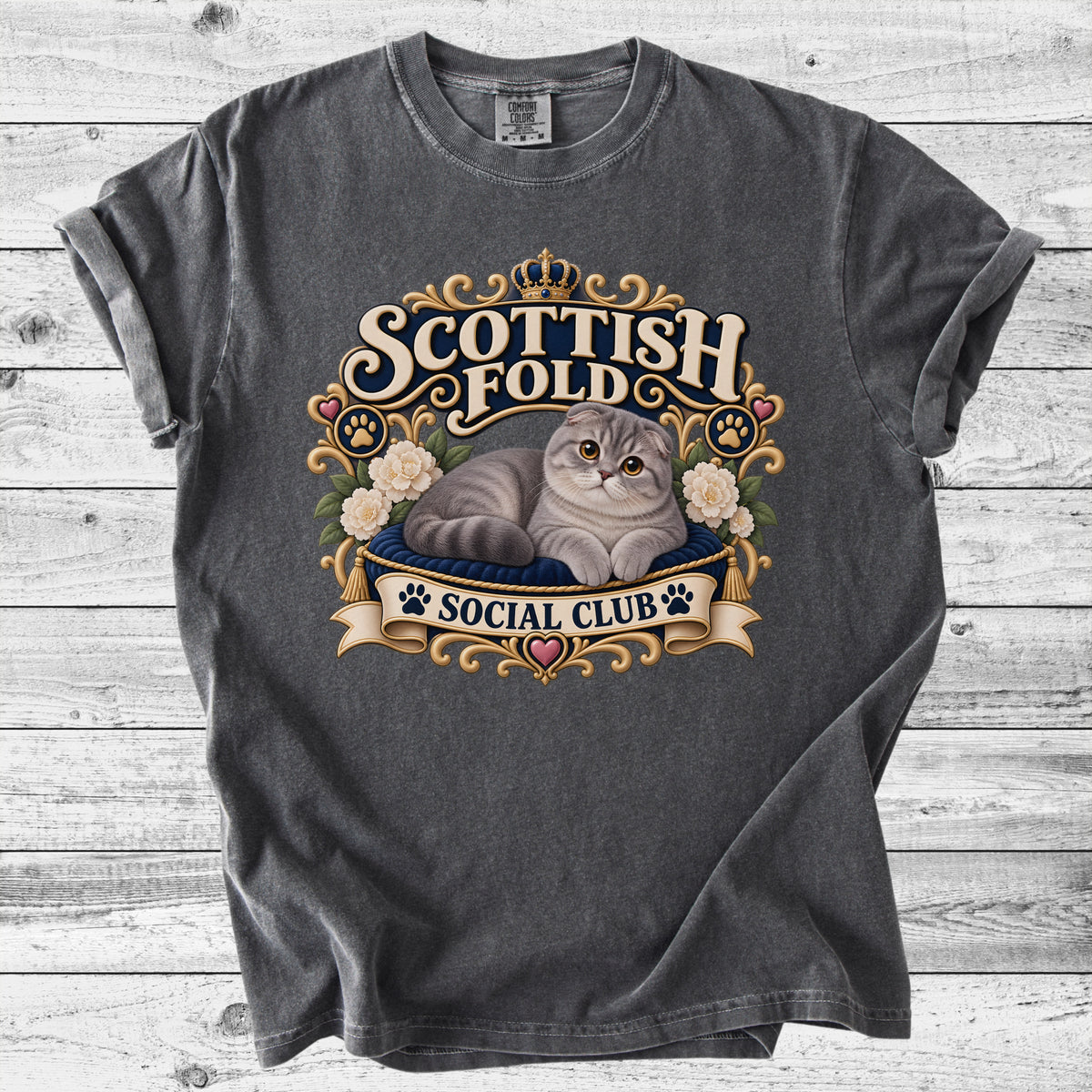 Scottish Fold Cat T-Shirt | Cute Fold Mom Gift