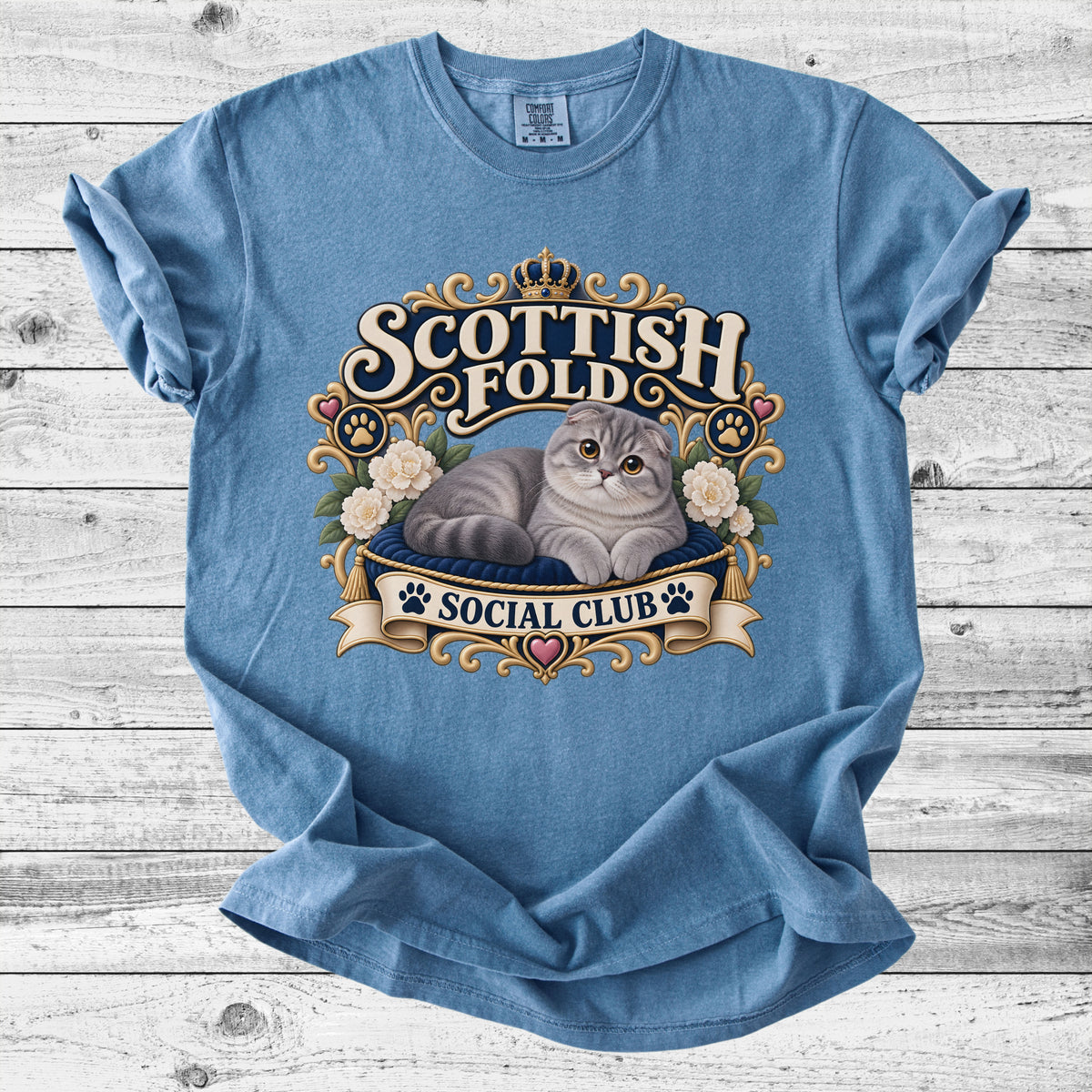 Scottish Fold Cat T-Shirt | Cute Fold Mom Gift