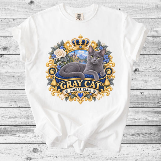 Gray Cat T-Shirt | Cute Gray Cat Mom Gift