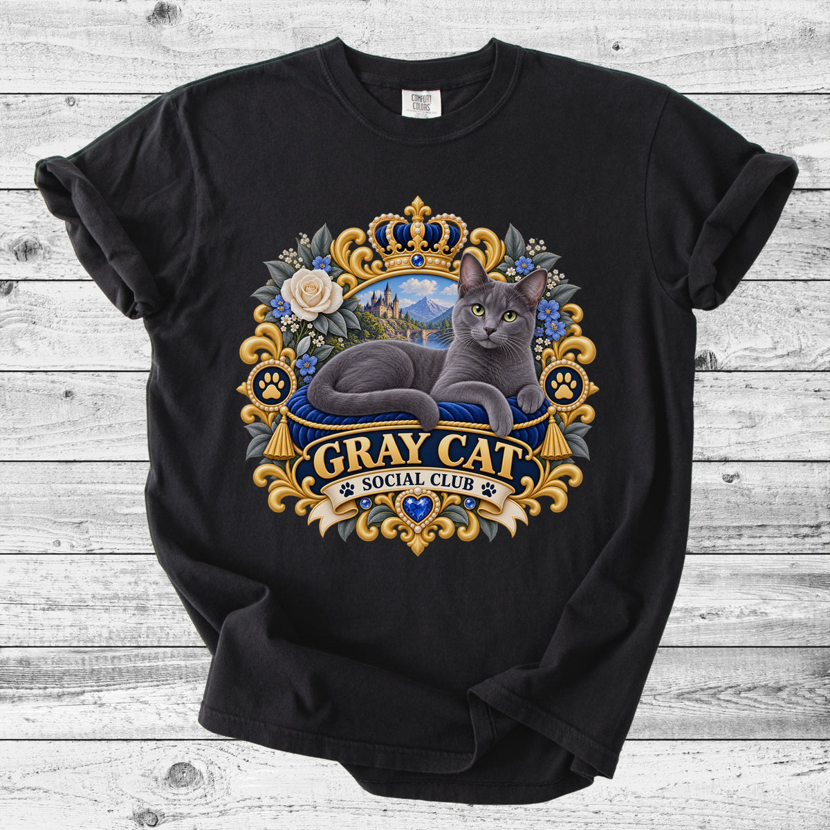 Gray Cat T-Shirt | Cute Gray Cat Mom Gift