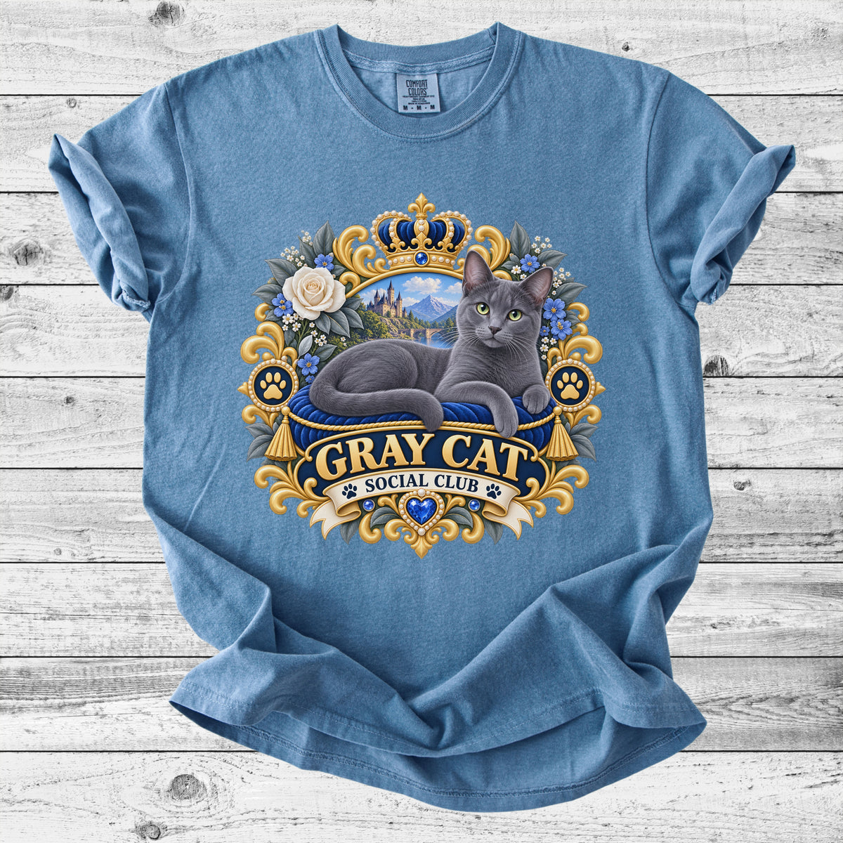 Gray Cat T-Shirt | Cute Gray Cat Mom Gift