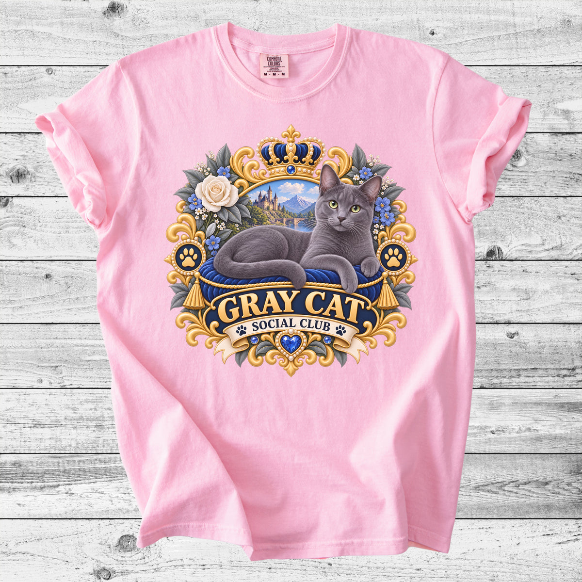 Gray Cat T-Shirt | Cute Gray Cat Mom Gift