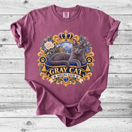 Gray Cat T-Shirt | Cute Gray Cat Mom Gift