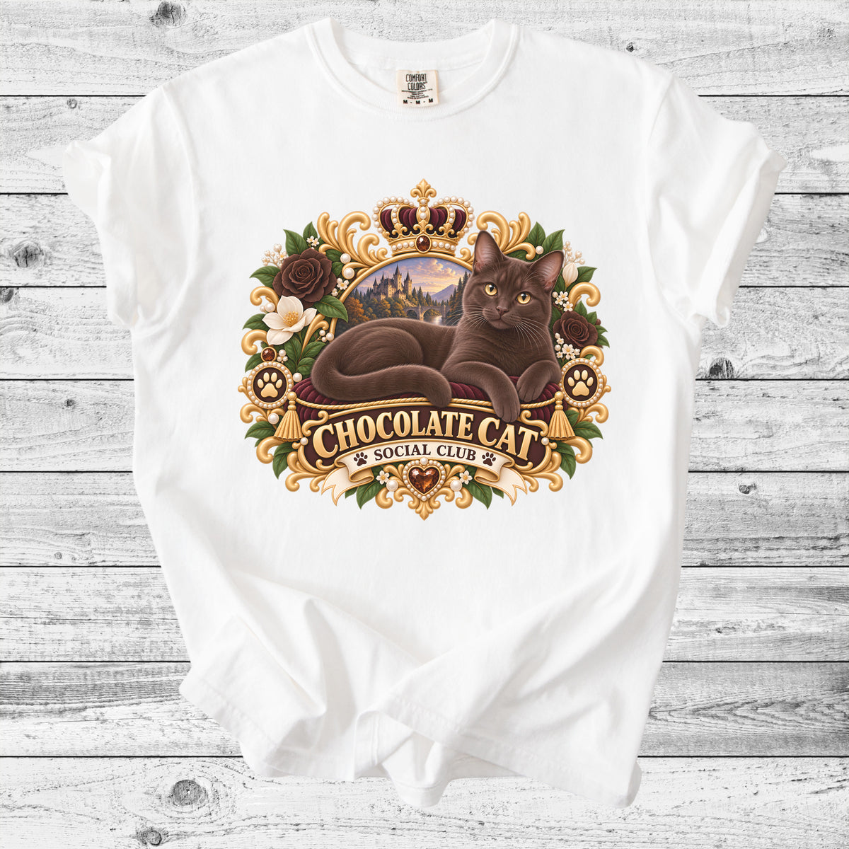 Chocolate Cat T-Shirt | Cute Brown Cat Mom Gift