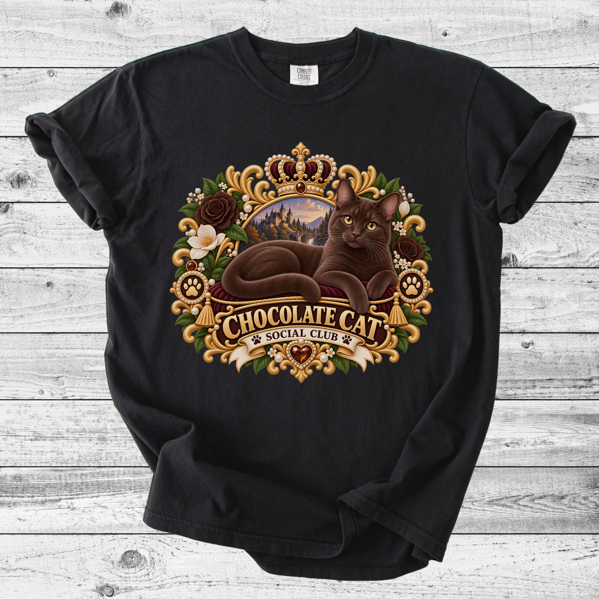 Chocolate Cat T-Shirt | Cute Brown Cat Mom Gift