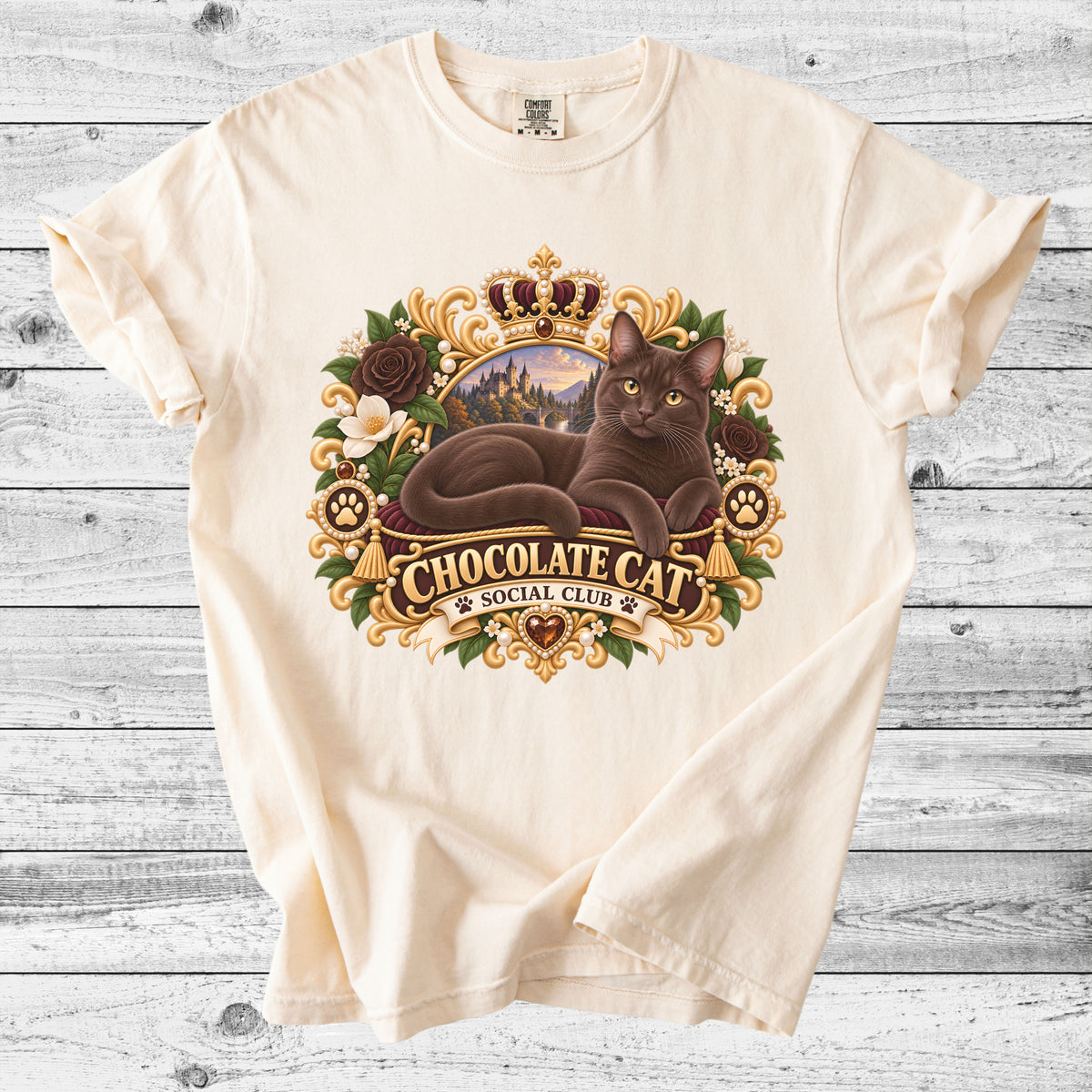 Chocolate Cat T-Shirt | Cute Brown Cat Mom Gift
