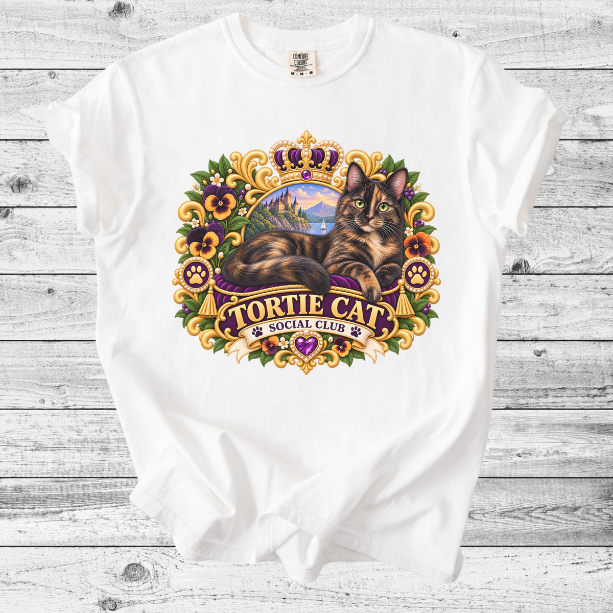 Tortoiseshell Cat T-Shirt | Cute Cat Lover Gift