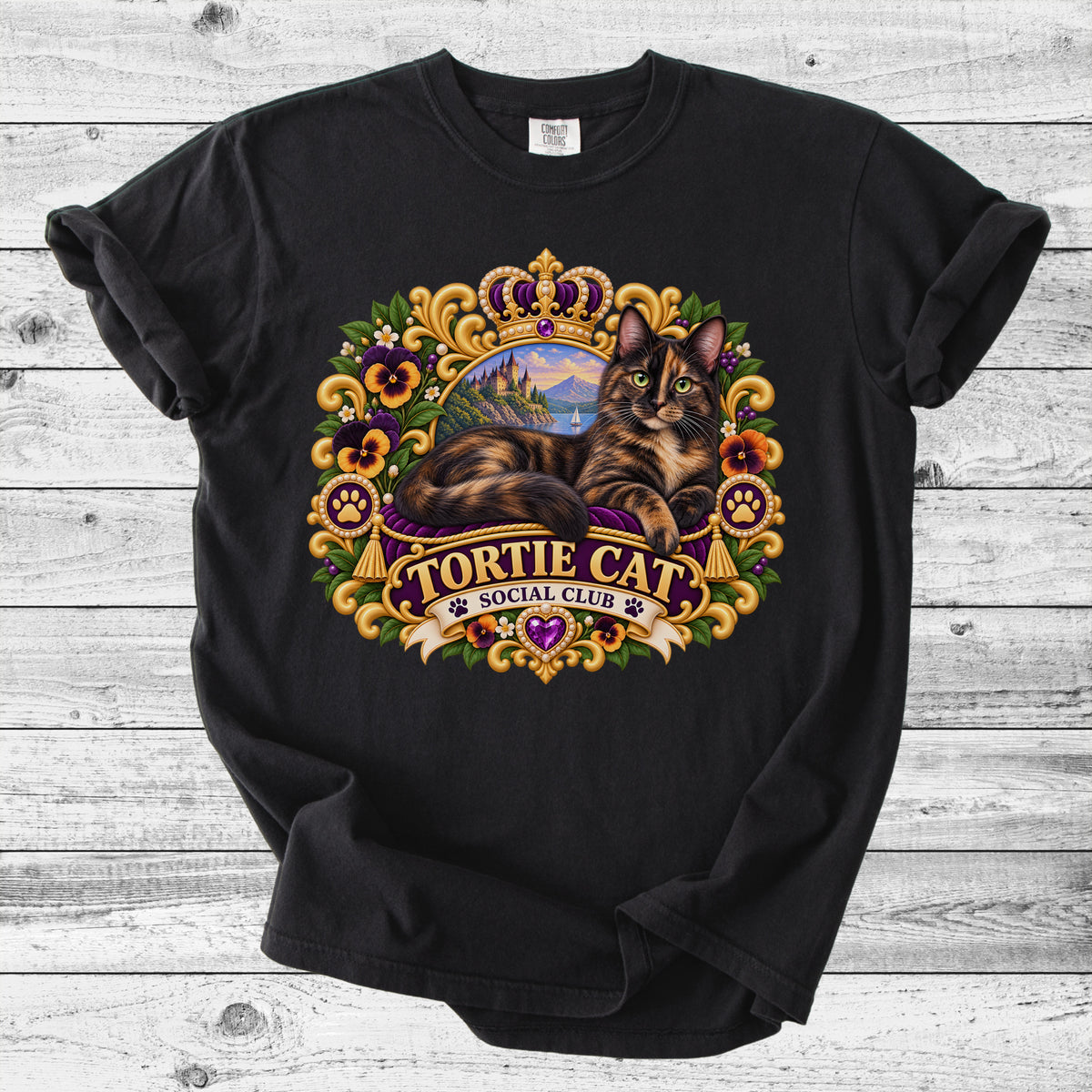 Tortoiseshell Cat T-Shirt | Cute Cat Lover Gift