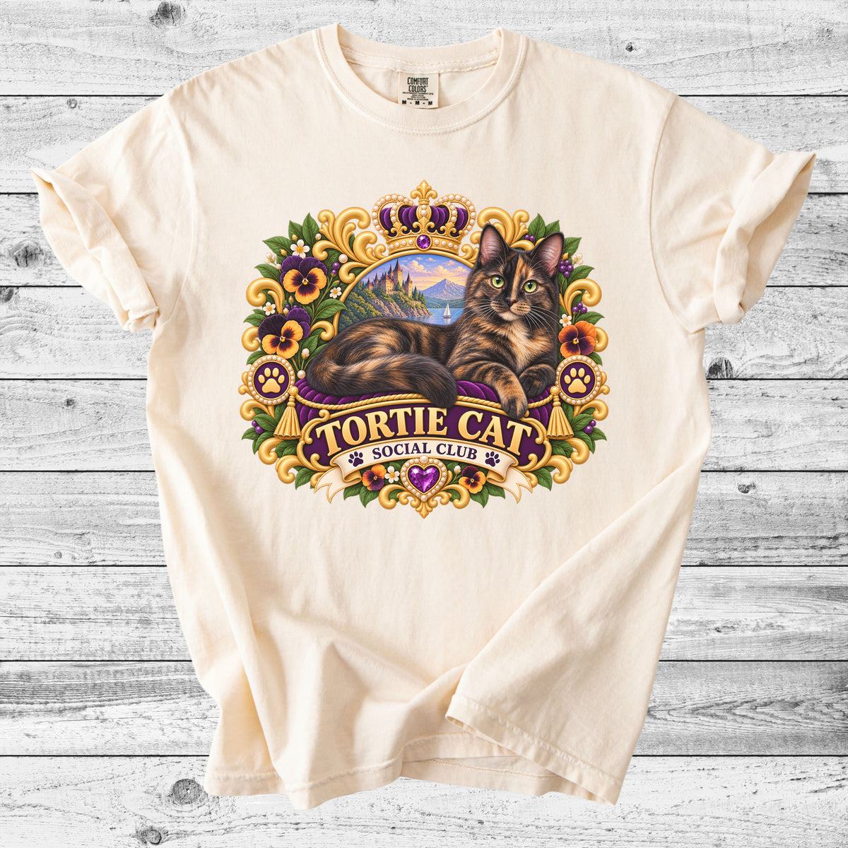 Tortoiseshell Cat T-Shirt | Cute Cat Lover Gift