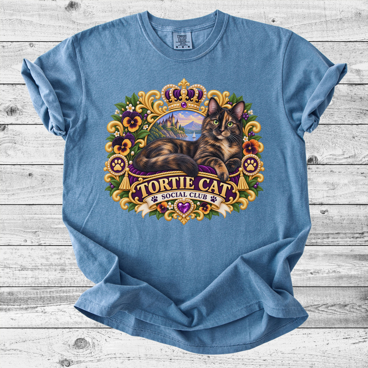 Tortoiseshell Cat T-Shirt | Cute Cat Lover Gift
